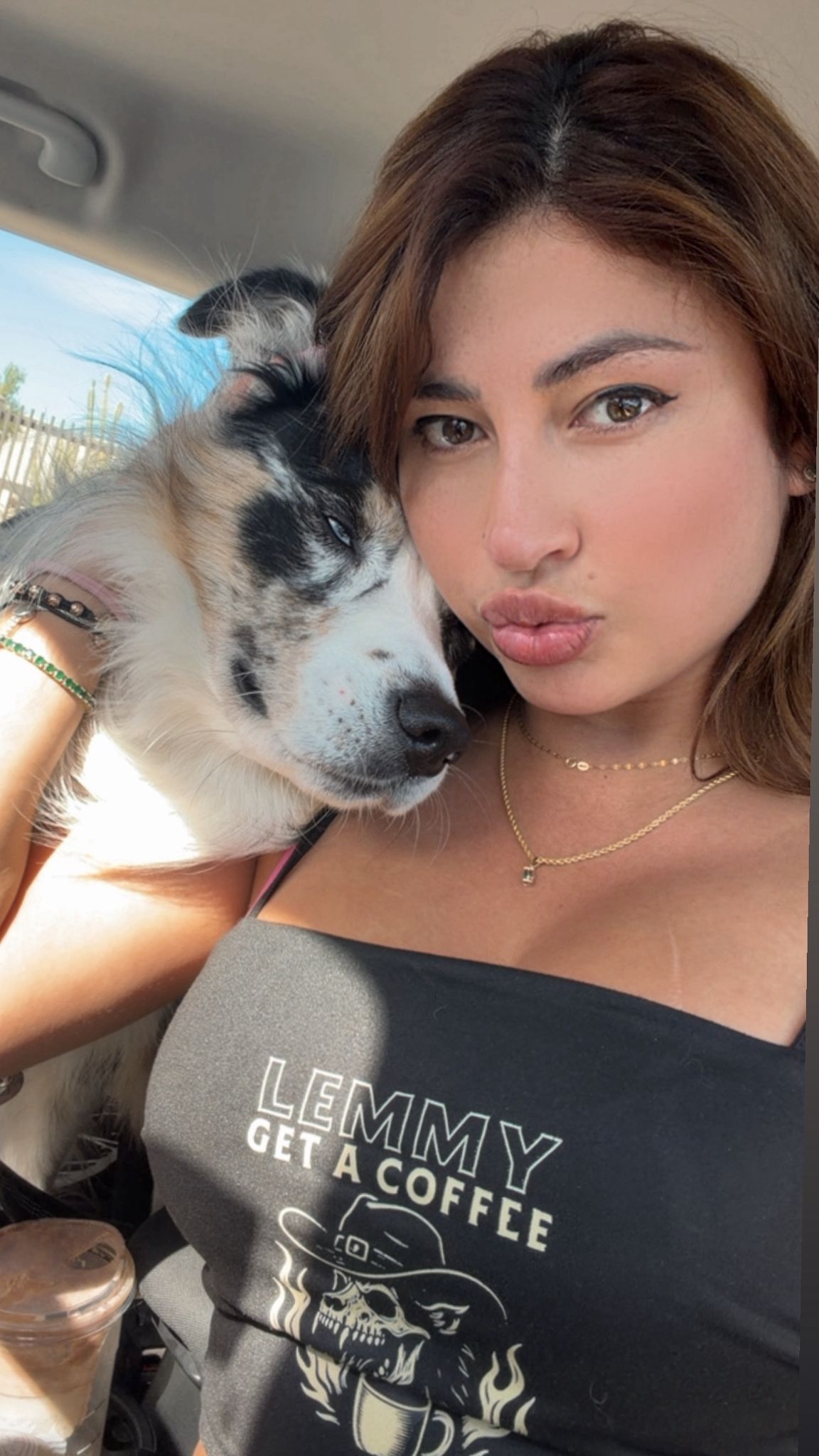 Jess and Lemmy the dog